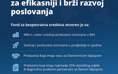 Javni poziv: “Jačanje uloge dijaspore u ekonomskom razvoju Bosne i Hercegovine”