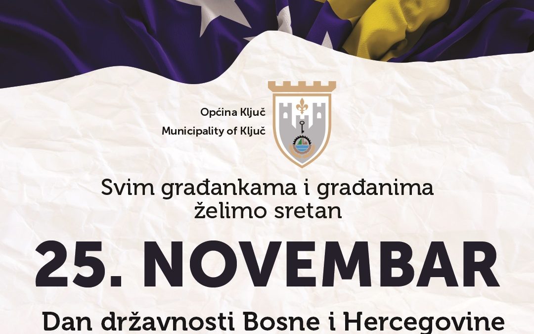 Čestitka povodom 25. novembra Dana državnosti Bosne i Hercegovine